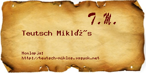Teutsch Miklós névjegykártya